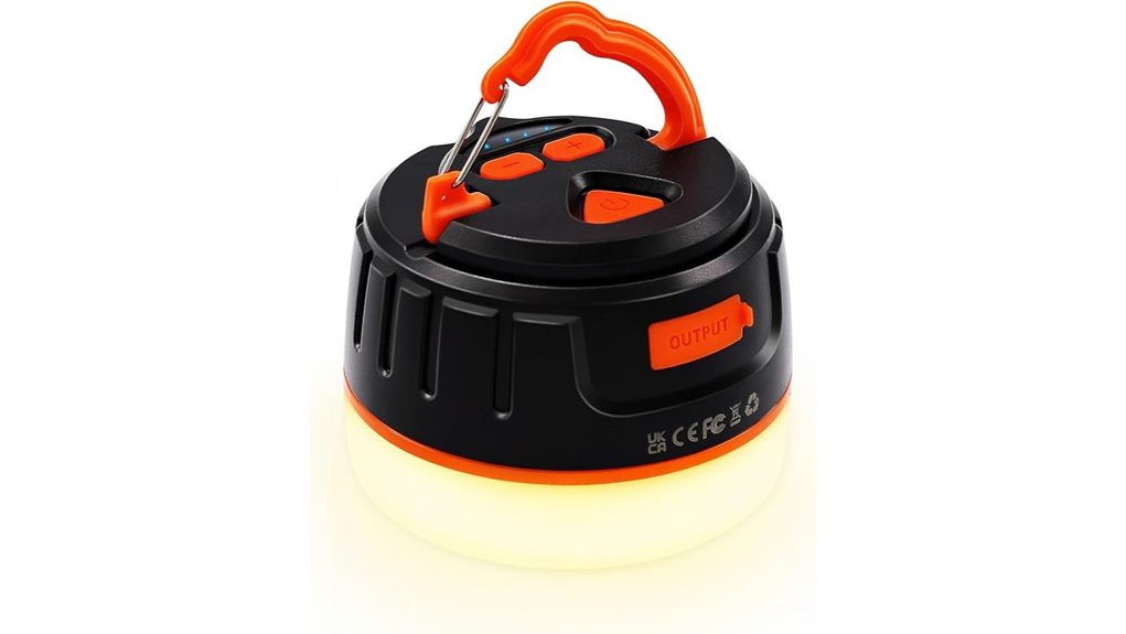 orange rechargeable 6400mah lantern