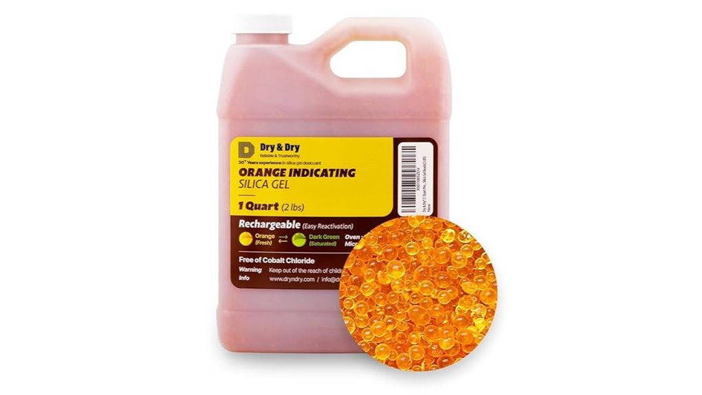 orange silica gel desiccant beads