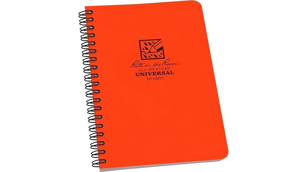 orange weatherproof spiral notebook