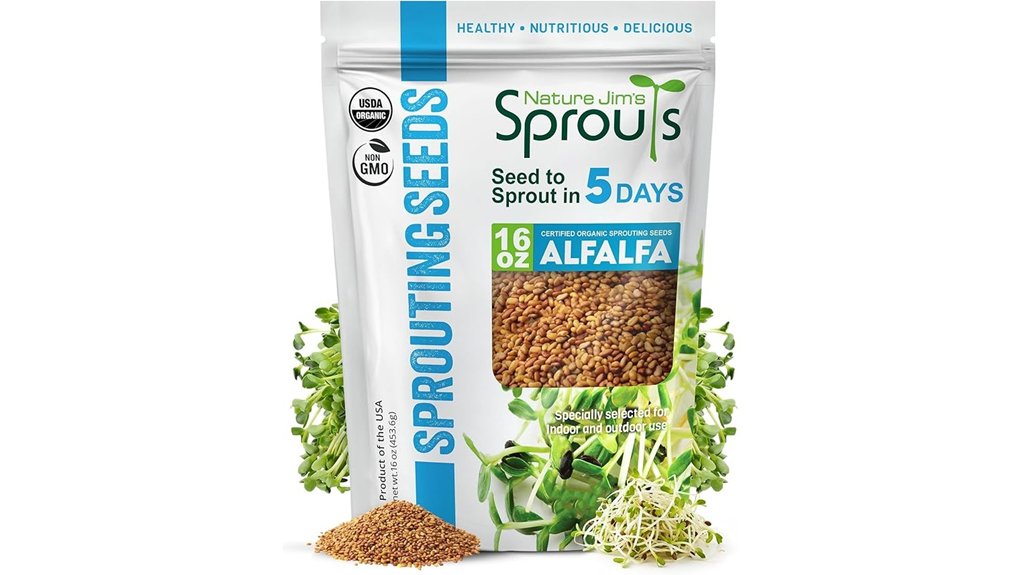 organic alfalfa sprouting seeds