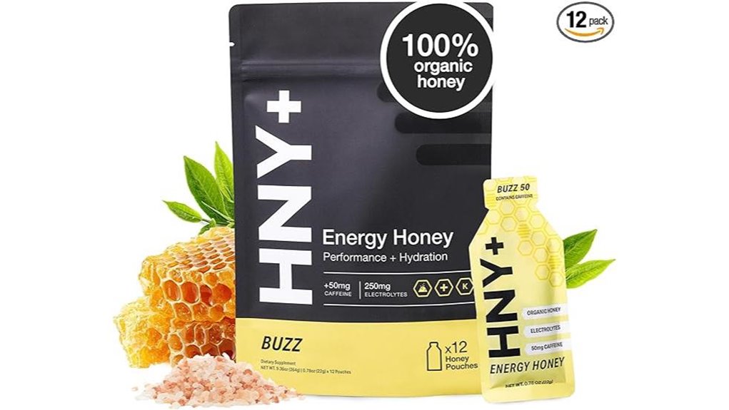 organic honey caffeine energy gel
