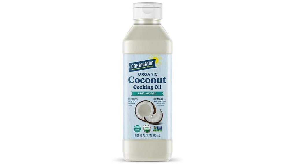 organic liquid coconut cooking oil
