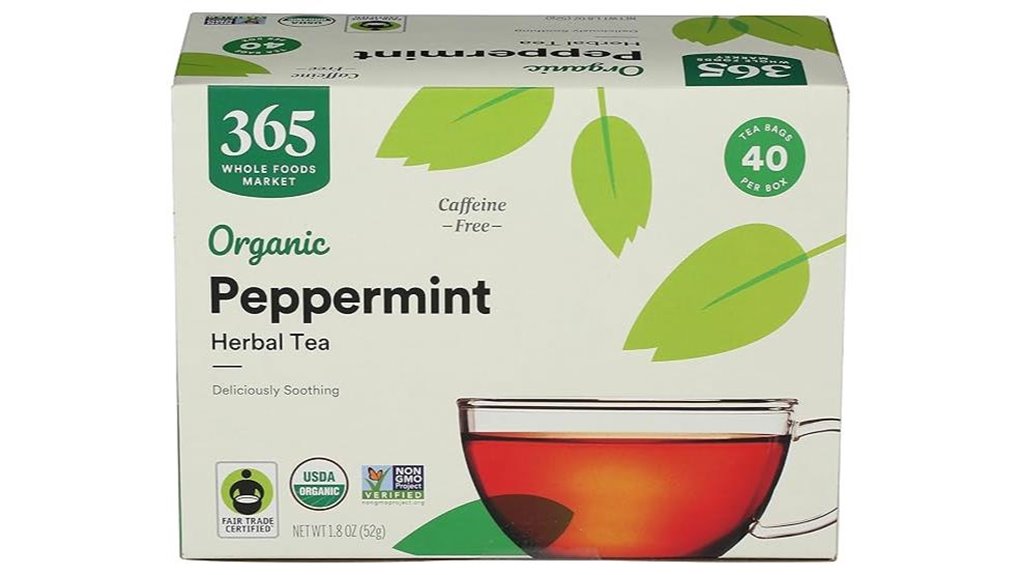 organic peppermint tea bags