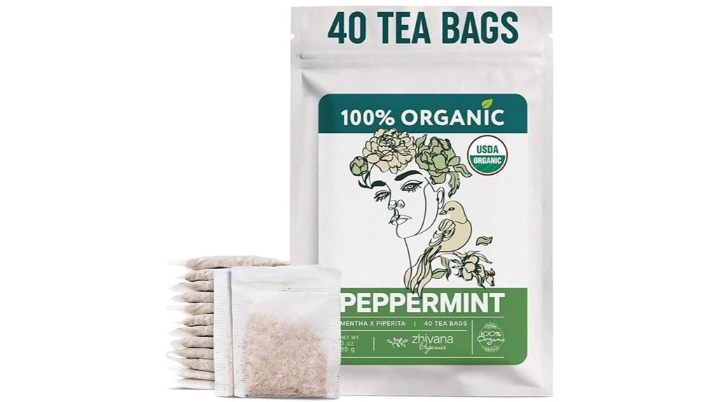 organic peppermint tea bags