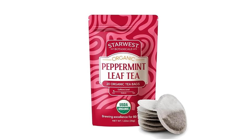 organic starwest peppermint tea
