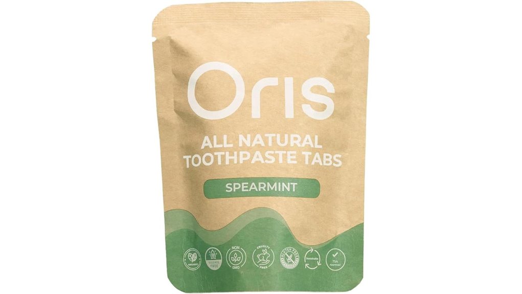 oris kids spearmint toothpaste tablets