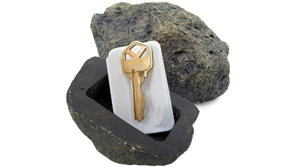 outdoor faux rock spare key