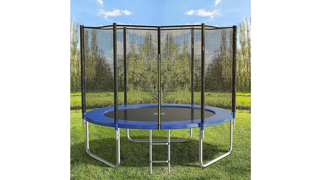 outdoor trampoline with enclosure