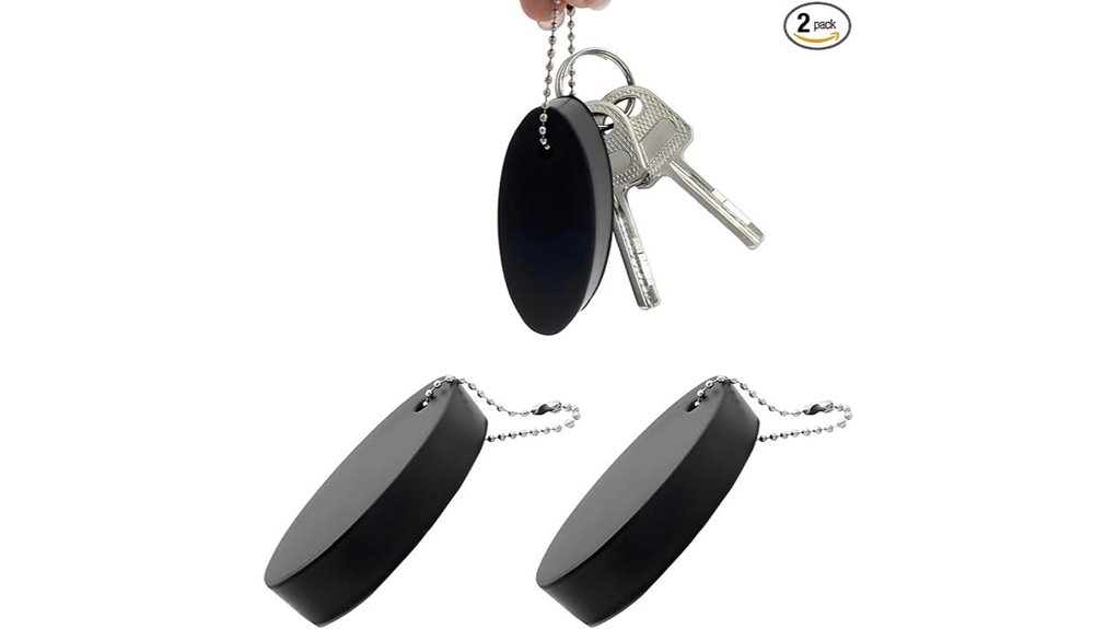 oval floating keychain duo