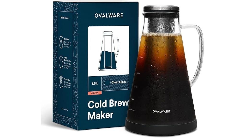 ovalware 1 5l cold brew pitcher