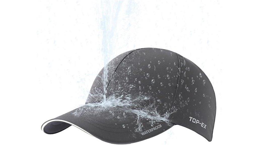 oversized recycled waterproof running cap