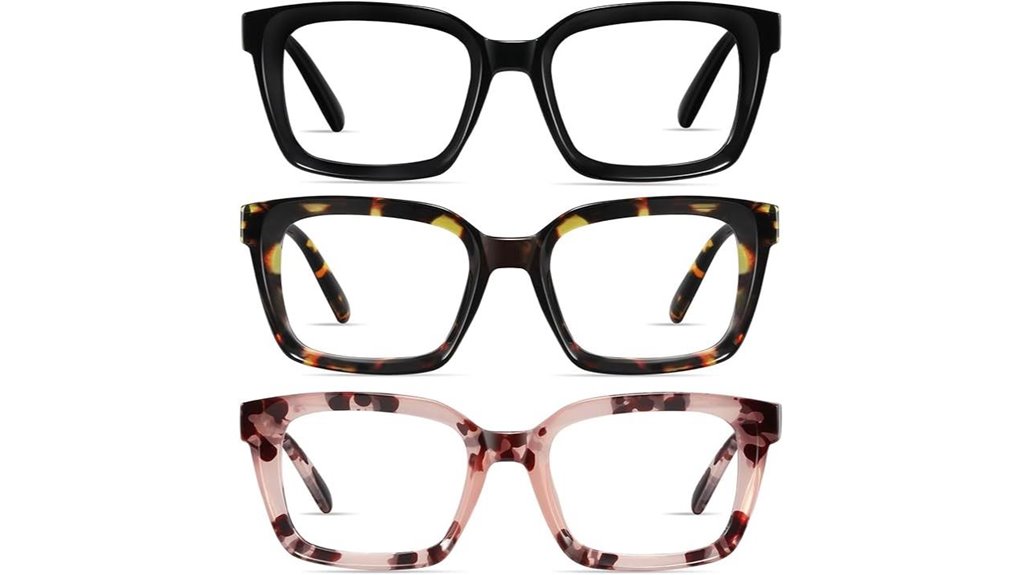 oversized unisex blue light reading glasses