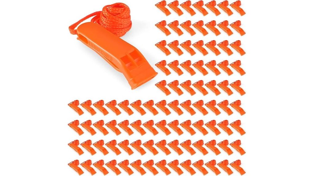 pack of 100 emergency whistles