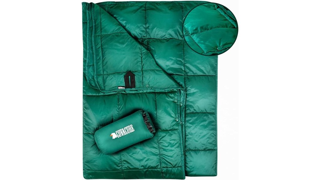 packable puffy camping blanket