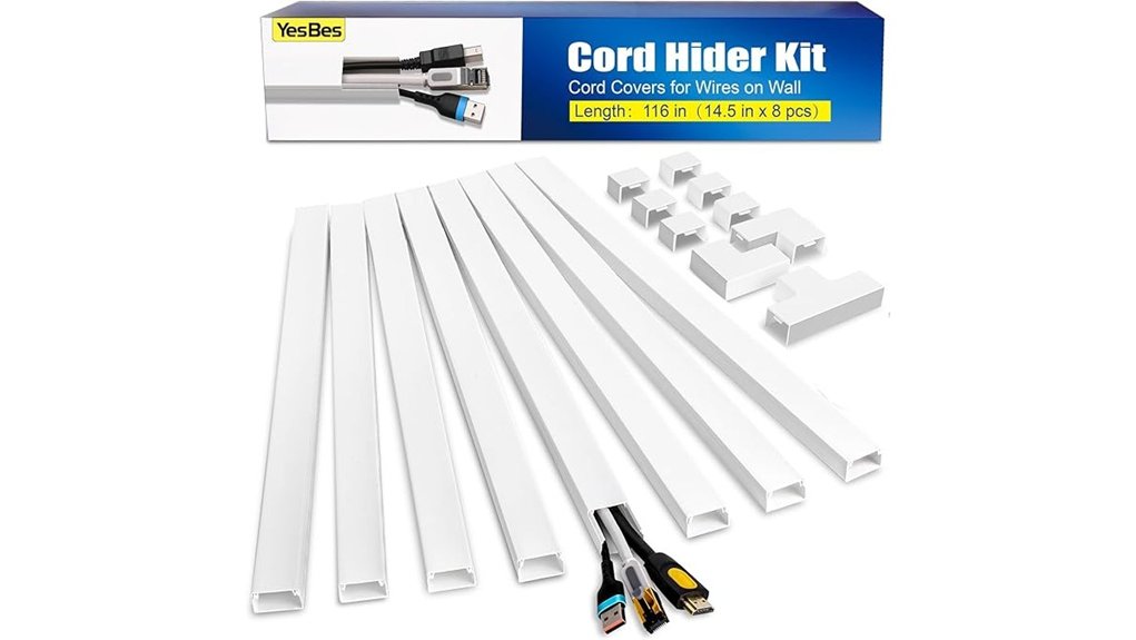 paintable tv cable concealer kit