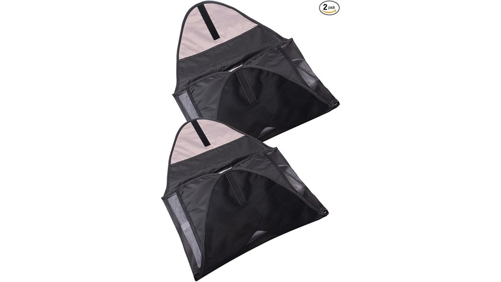 pair of black packing folders