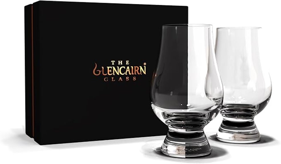 pair of glencairn whiskey glasses