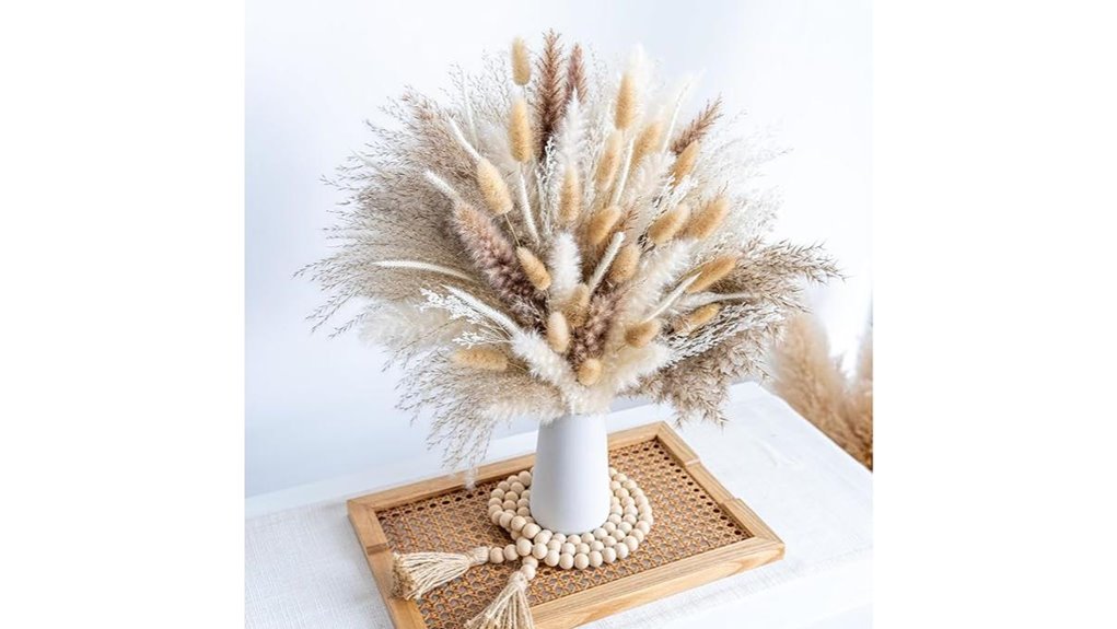 pampas bouquet with vase