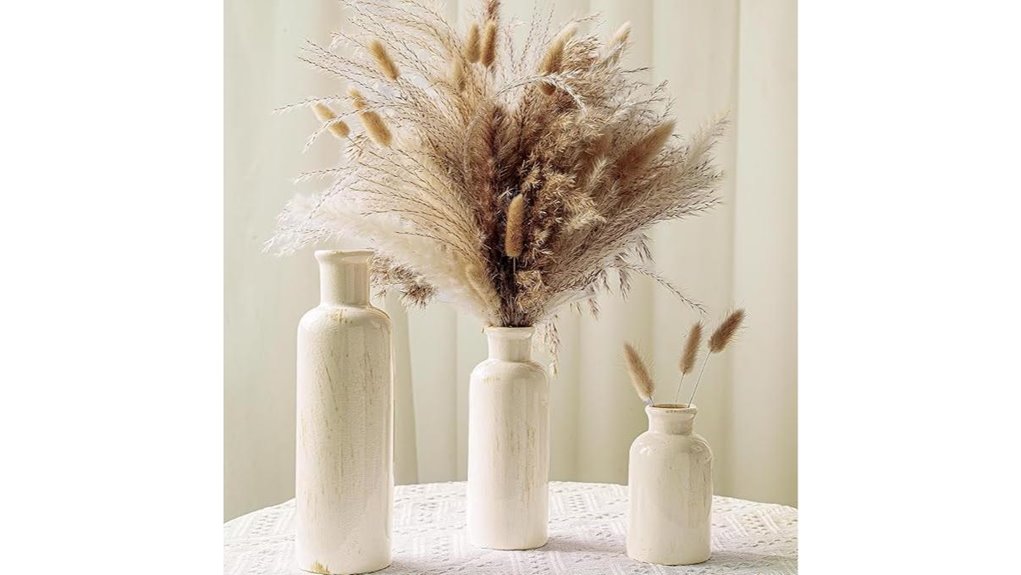 pampas grass dried boho stems