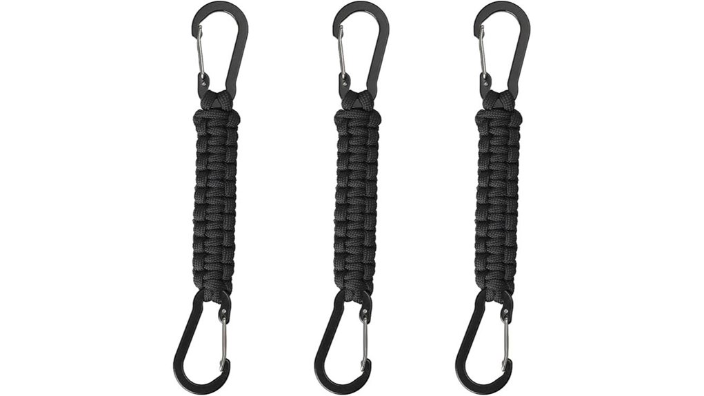 paracord carabiner clip pack
