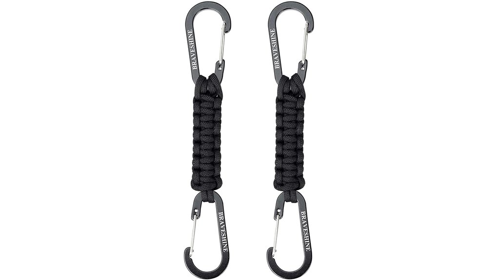 paracord keychain carabiner clip