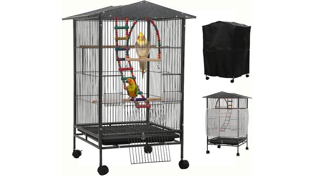 parakeet cage with covers