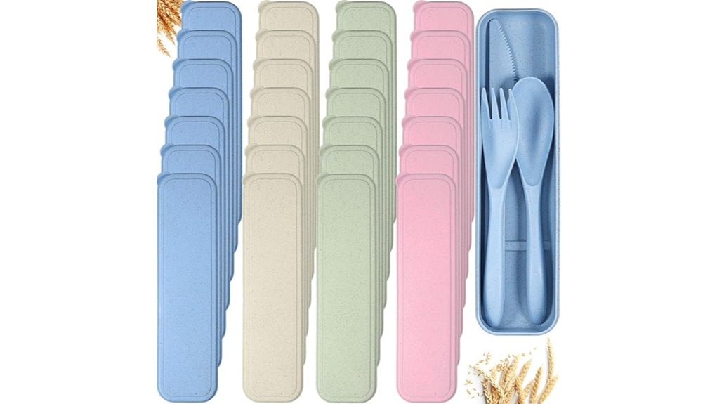 pastel 28 set reusable utensils