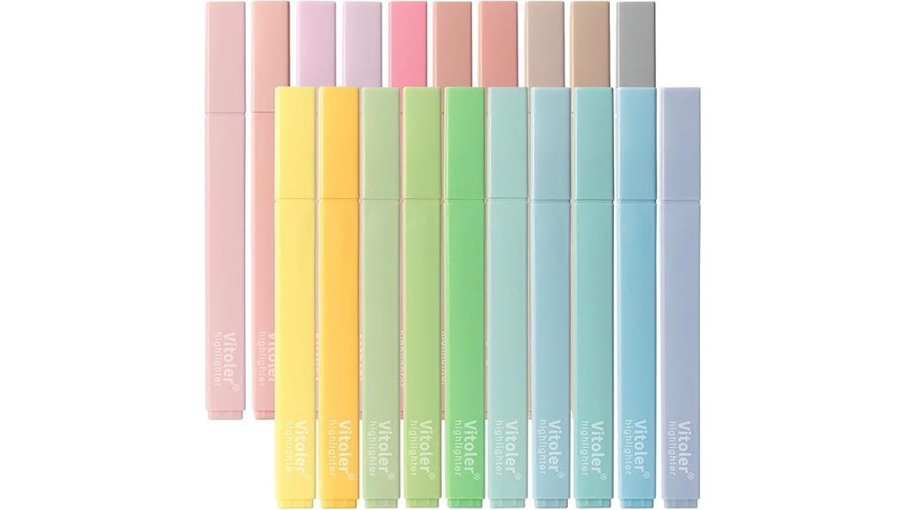 pastel chisel tip highlighters 20 pack