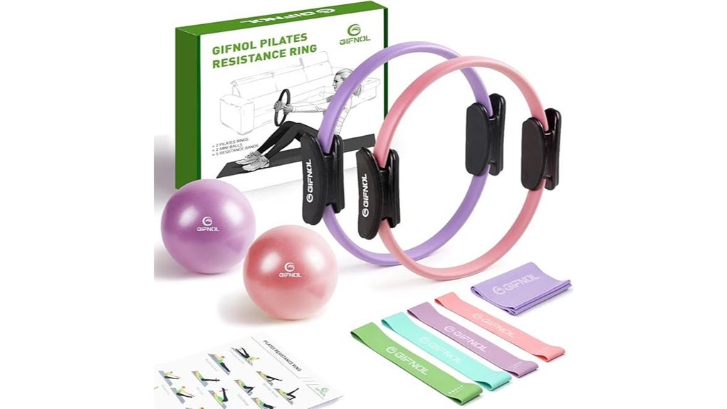 pilates ring resistance band set