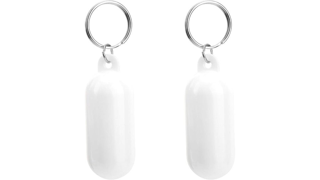 pill shaped floating keychains water sports