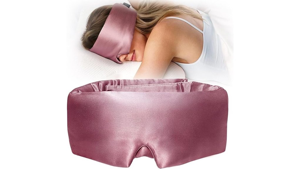 pink 100 mulberry silk sleep mask