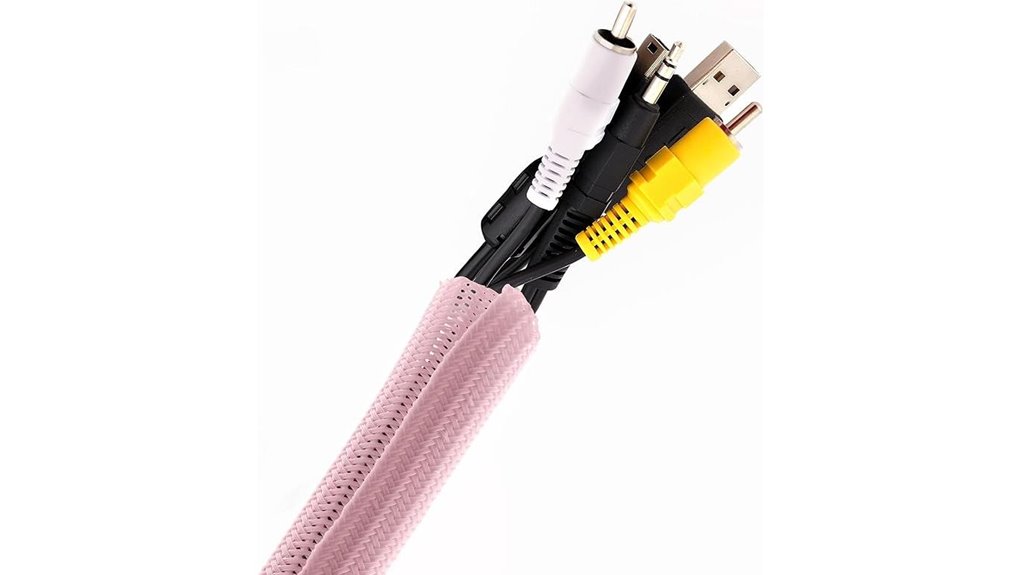 pink 10ft flexible cable sleeve