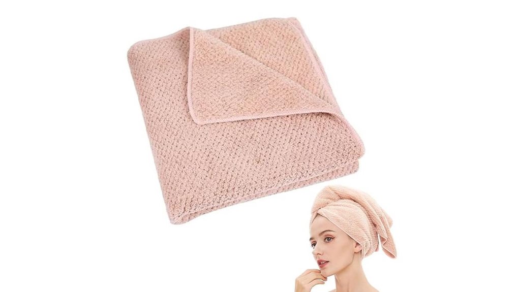 pink 20x40 inch microfiber quick dry hair towel
