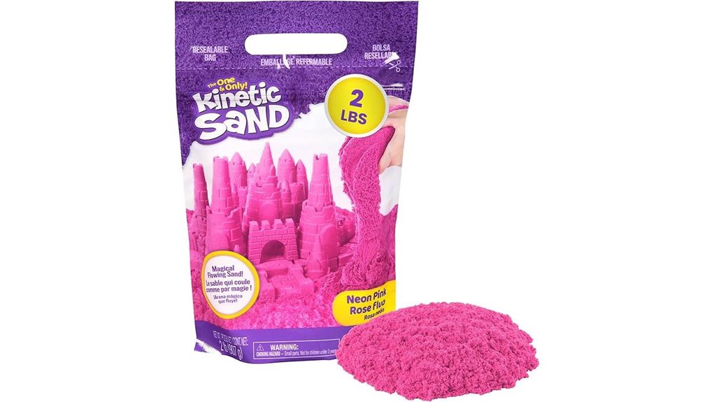 pink 2lb moldable sensory sand