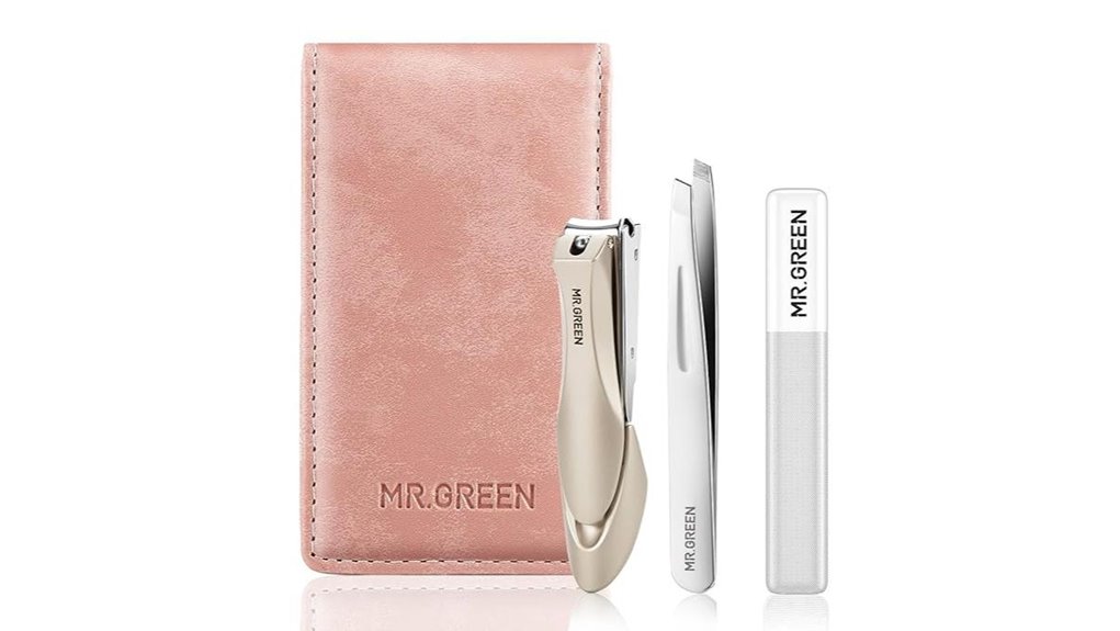 pink 3 piece stainless steel nails