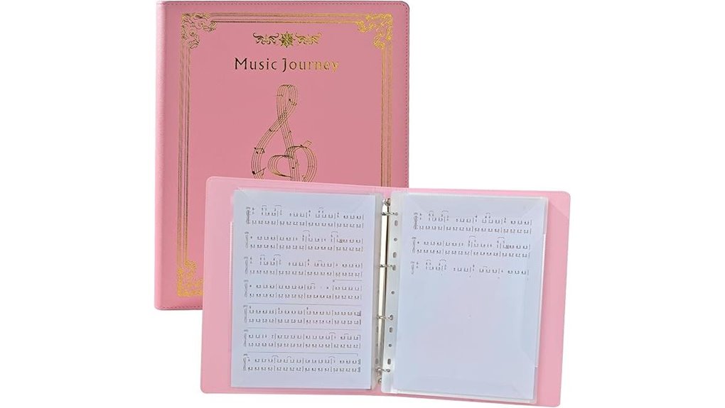 pink 40 page choir binder