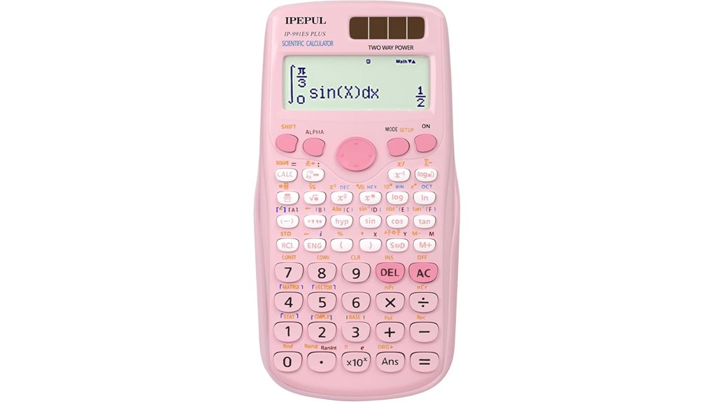 pink 417 function scientific calculator
