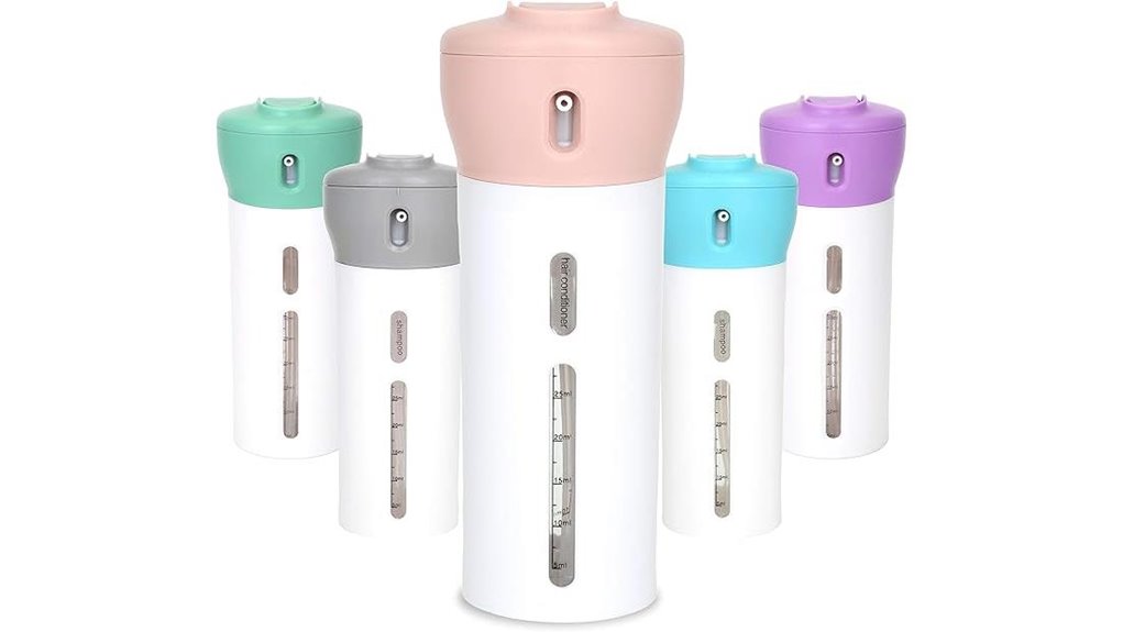 pink 4 in 1 tsa travel bottles