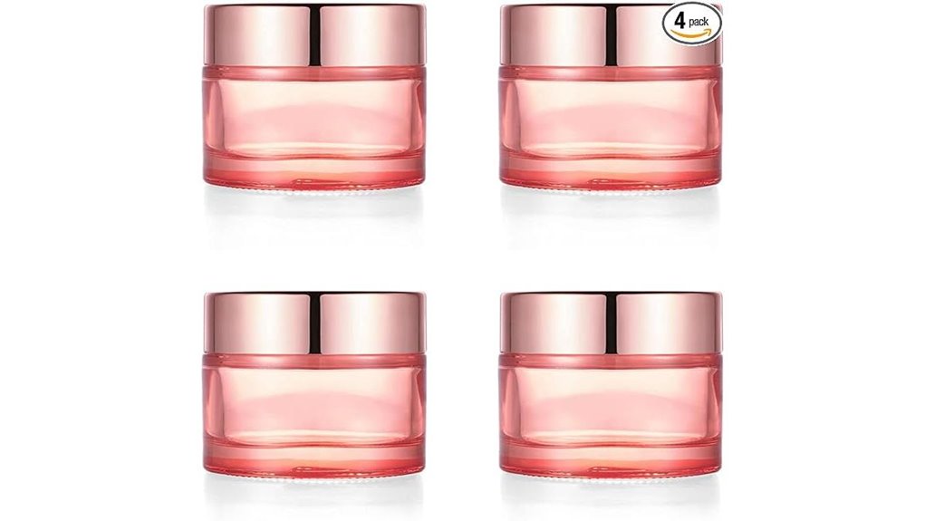 pink 50g cosmetic cream jars