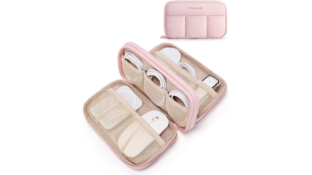 pink bagsmart electronics organizer case