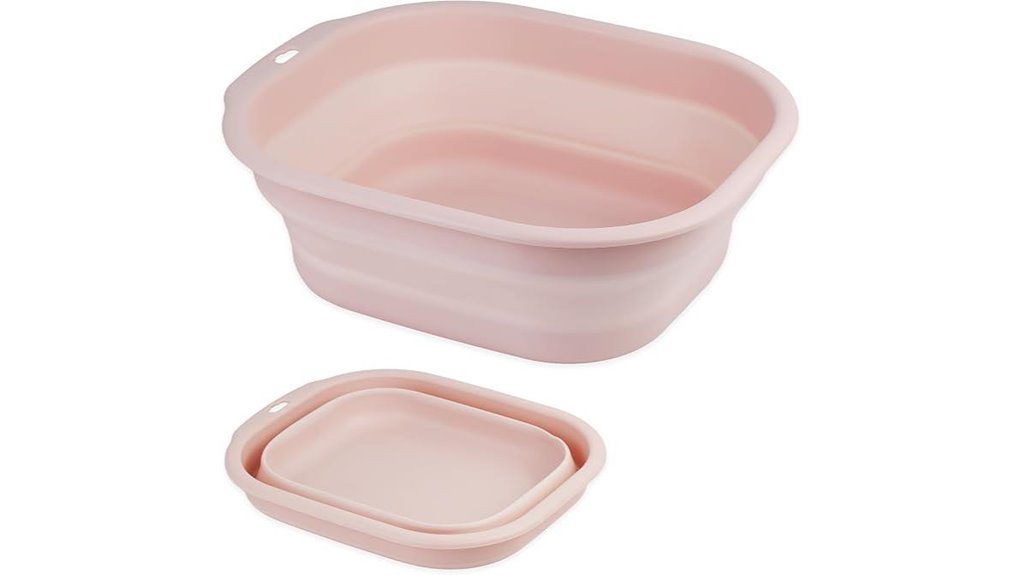pink collapsible wash basins 2