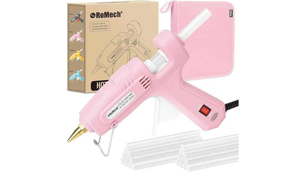 pink dual power full size gluegun