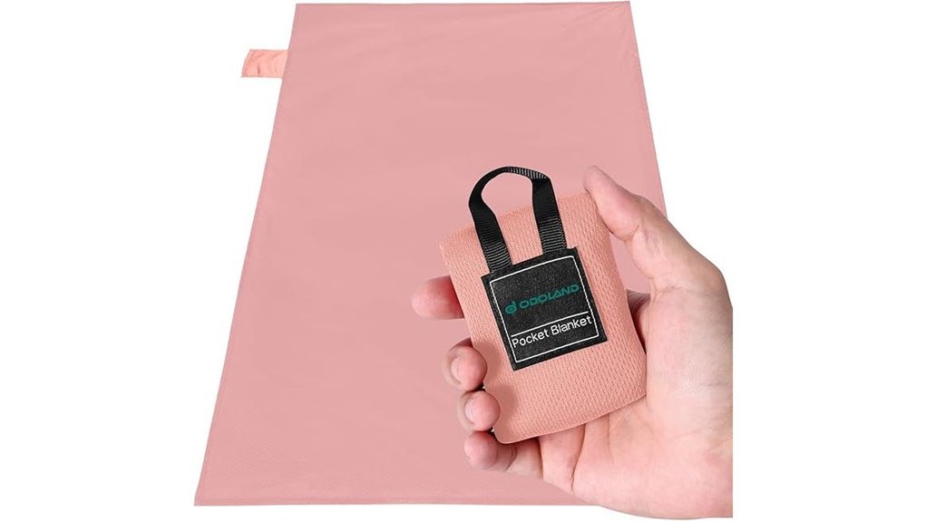 pink foldable waterproof beach blanket