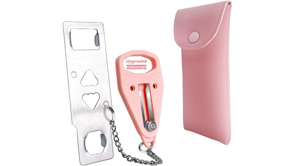 pink portable travel door lock