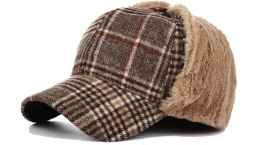 plaid winter trapper hat