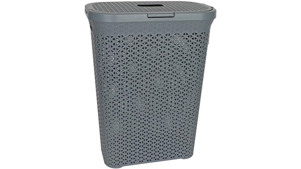 plastic rattan laundry hamper with lid
