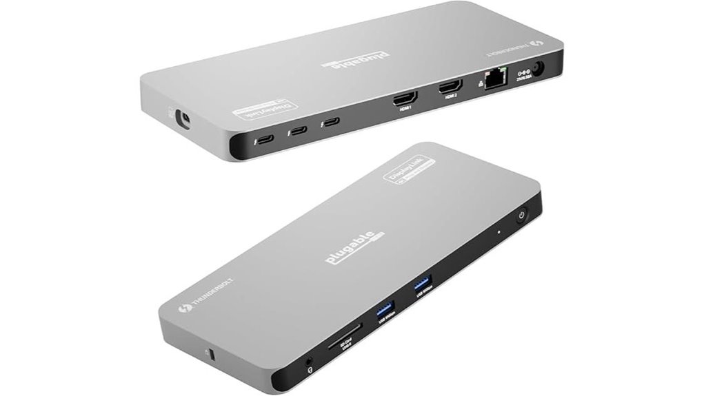 plugable thunderbolt 4 quad monitor dock