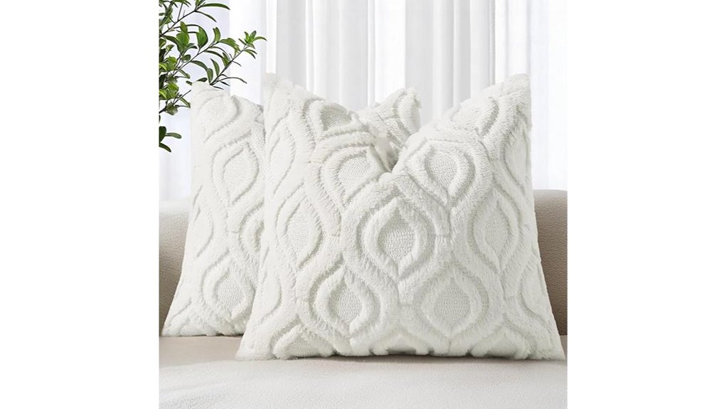plush faux wool pillow covers