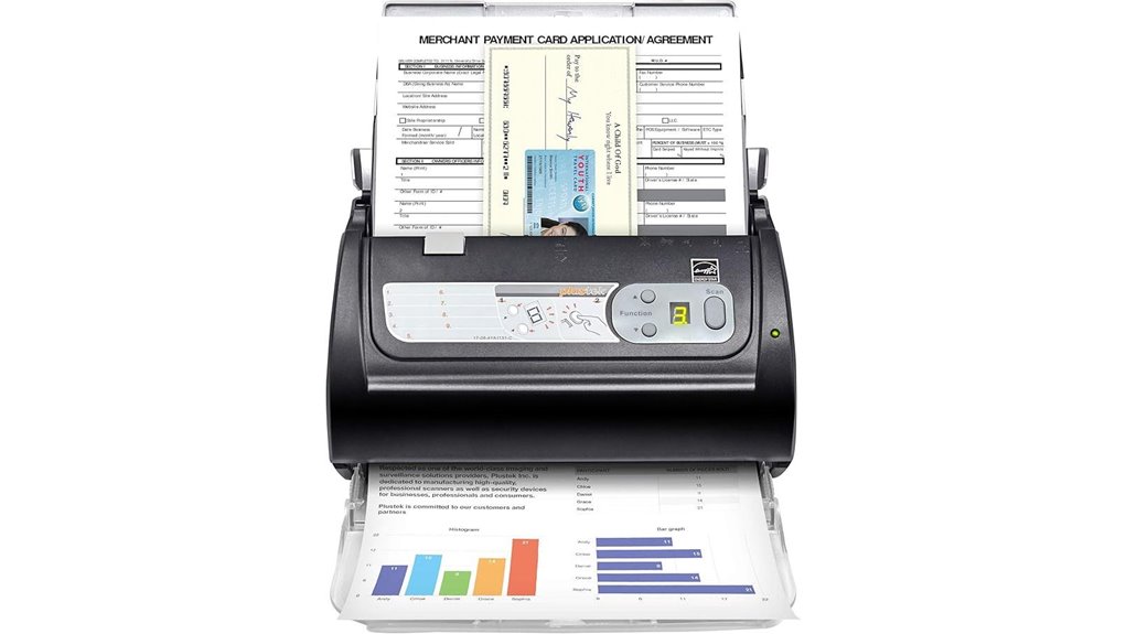 plustek duplex color document scanner