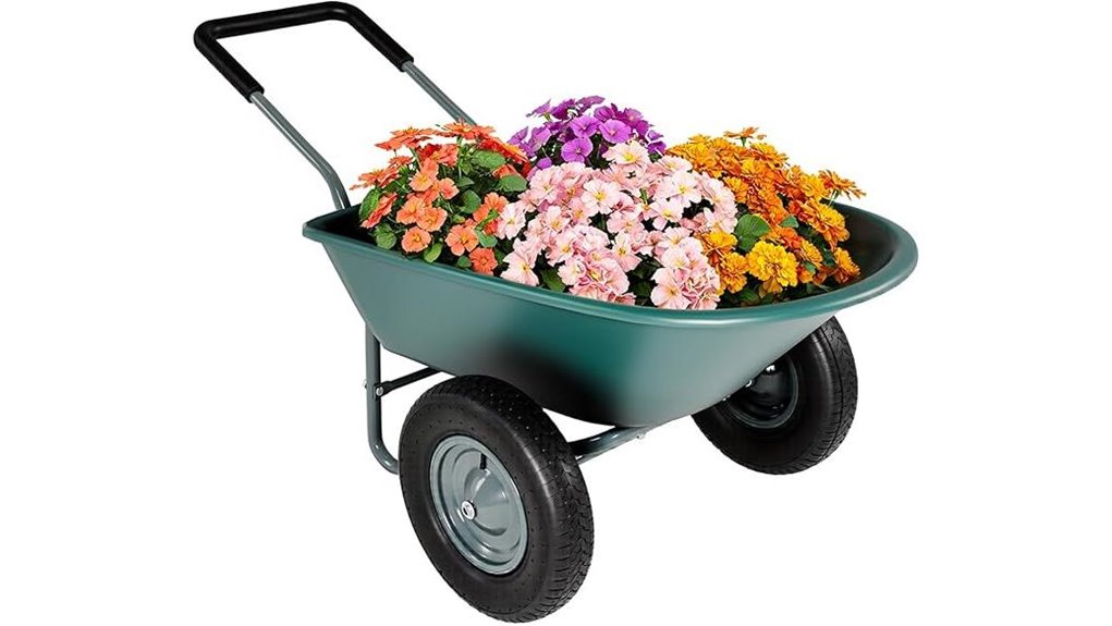 pneumatic tire upgraded 2 wheel wheelbarrow